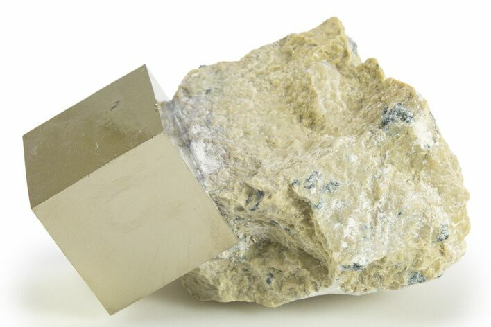 Natural Pyrite Cube In Rock - Navajun, Spain #304023